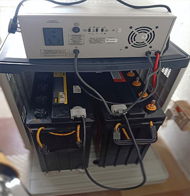 Inverter with battery pair